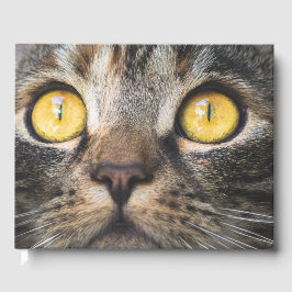Livro De Visitas Fechamento de Gato com Olhos Amarelos