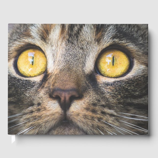 Livro De Visitas Fechamento de Gato com Olhos Amarelos (Frente)