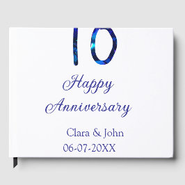 Livro De Visitas Feliz 10º aniversário data de adição do nome da li