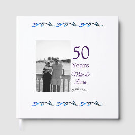 Livro De Visitas Feliz 50º aniversário adicionar nome do casal data