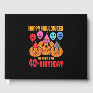 Livro De Visitas Feliz aniversário de 40 anos de Halloween