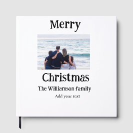 Livro De Visitas Feliz feriado adiciona foto do nome da família