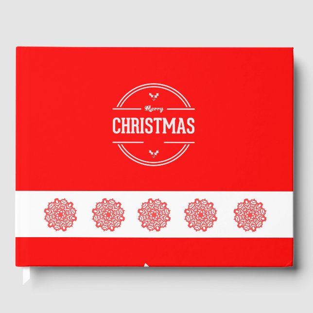 Livro De Visitas Feliz Guestbook de Natal (Frente)