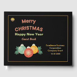 Livro De Visitas Feliz Natal Ano Novo Logotipo Comercial Personaliz