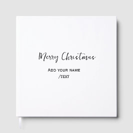Livro De Visitas Feliz Natal Elegante adiciona texto simples modern