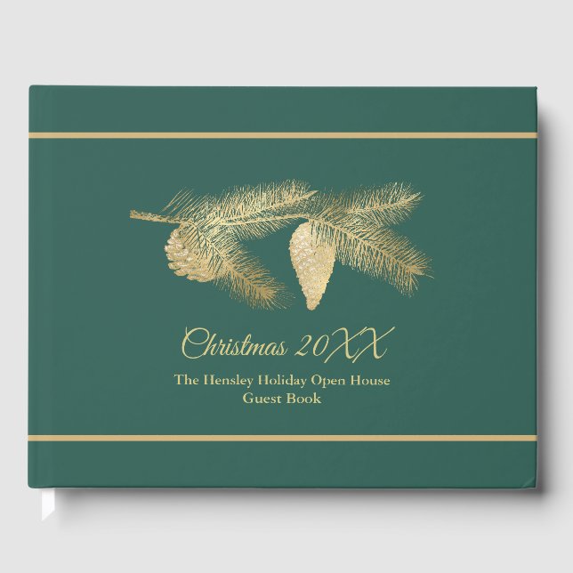 Livro De Visitas Feriado de pinheiro de inverno (Frente)