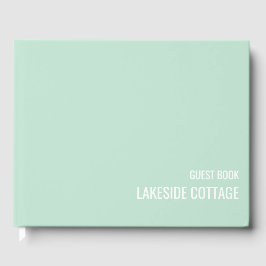 Livro De Visitas Férias Rental Mint Minimalista Modern Airbnb