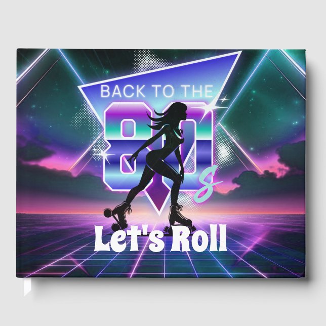 Livro De Visitas Festa de aniversário do cilindro Vaporwave (Frente)