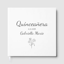 Livro De Visitas Festa de aniversário Elegante de Quinceañera Moder