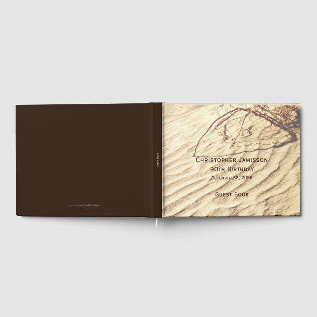 Livro De Visitas Festa de aniversário Guest Book Ripples na areia (Completo)