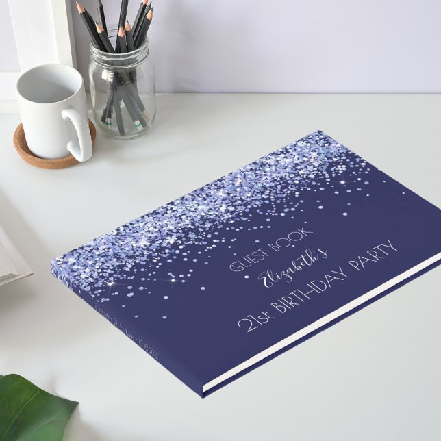 Livro De Visitas Festa de aniversário marinho nome azul (Criador carregado)