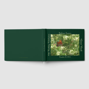 Livro De Visitas Festa de aniversário, Nome, Borboleta Laranja, Ver