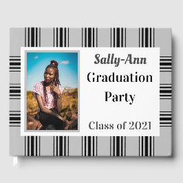 Livro De Visitas Festa de formatura de Fotografias de Prata Preta