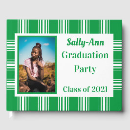 Livro De Visitas Festa de formatura de Fotos Branco Verde