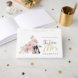Livro De Visitas Festa Floral Hen Futura Sra. Nome Dourado Script P