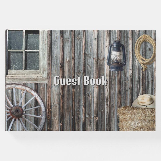 Livro De Visitas Festrado do Cowboy Barn Ocidental (Frente)
