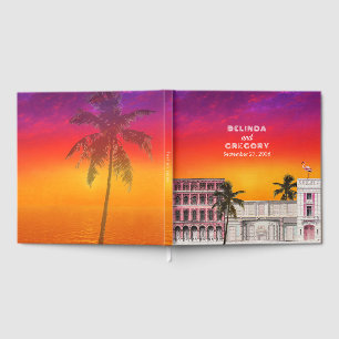 Livro De Visitas Fila de Arco-Íris da Praia de Miami Casamento de P