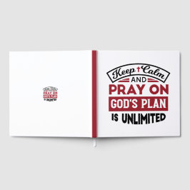 Livro De Visitas Fique calmo e reze que o plano de Deus é uma citaç