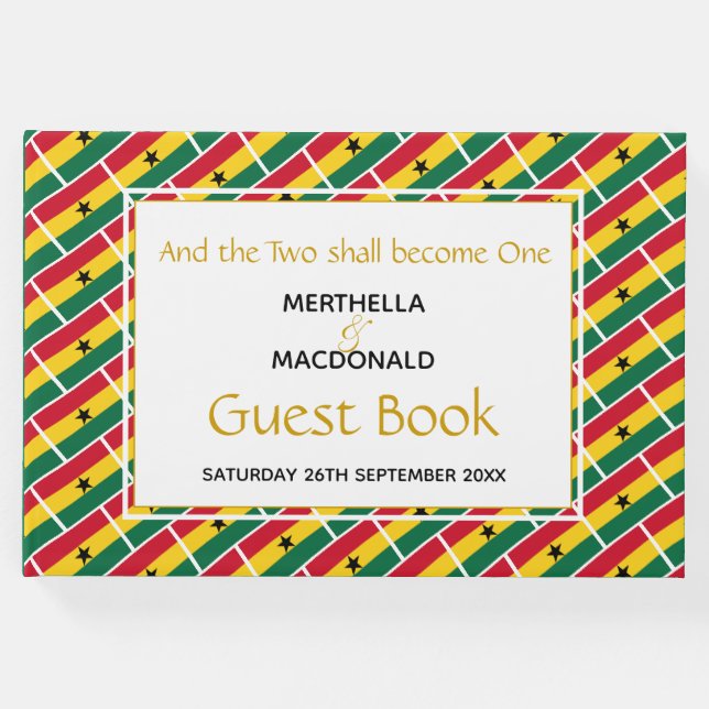 Livro De Visitas FLAG Christian Scripting Weding Ghanaian (Frente)