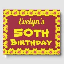 Flor Amarelo 50ª Festa de aniversário