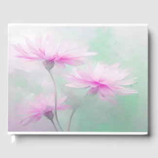 Livro De Visitas Flor cor-de-rosa do guia funerário