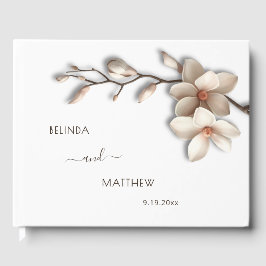 Livro De Visitas Flor de Magnólia 3D | Casamento