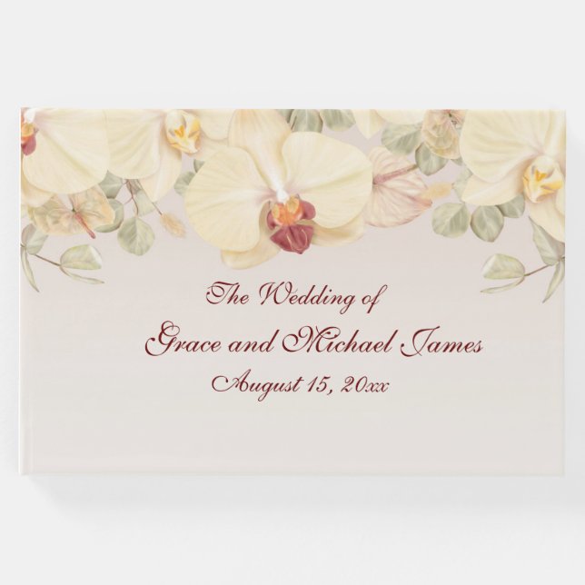 Livro De Visitas Flor Orquídeo Delicado (Frente)