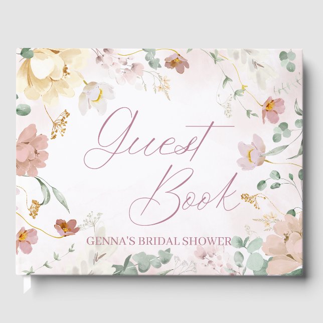 Livro de Visitas Floral Blush (Frente)