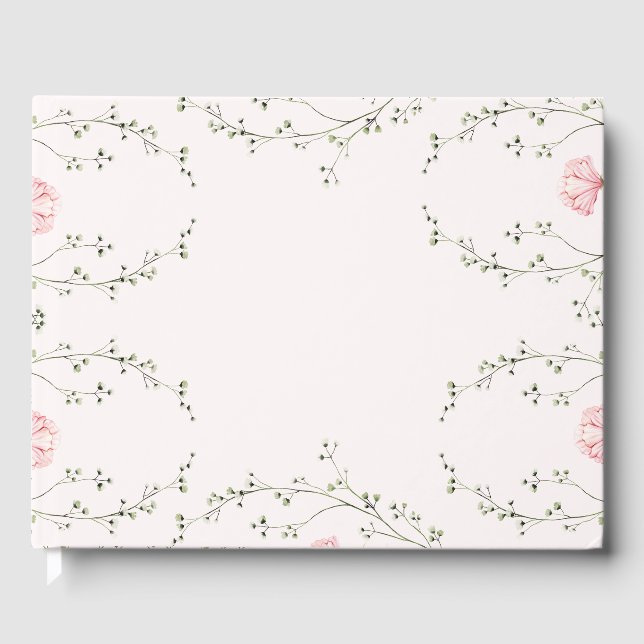 Livro De Visitas Floral Bonito  (Frente)
