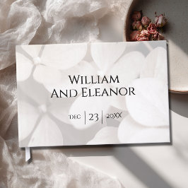 Livro de Visitas Floral Branco Minimalista Moderno