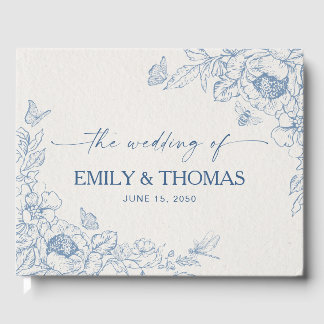 Livro De Visitas Floral Chinoiserie Weding Guest Book