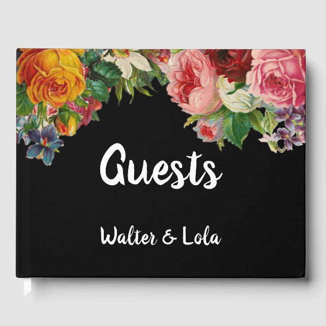 Livro De Visitas Floral Noir (Frente)