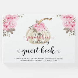 Livro De Visitas Floral Pequena Garota Abóbora Chá de fraldas Flor