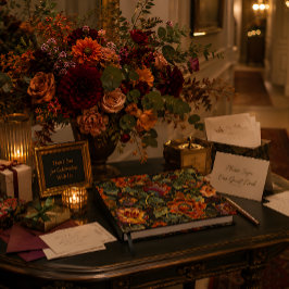 Livro de Visitas Floral Vintage Opulento