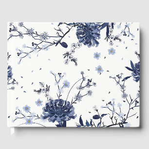 Livro De Visitas Flores azuis