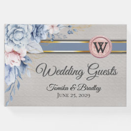 Livro De Visitas Flores Azuis e Rosa nas Casas das Cinzas