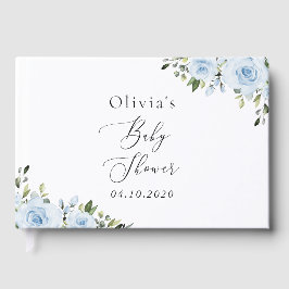 Livro De Visitas Flores Azuis, Greenerescência, Boho, Chá de fralda