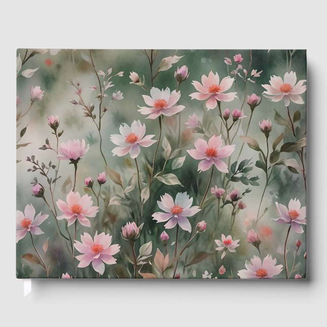 Livro De Visitas Flores bonito (Frente)