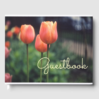 Livro De Visitas Flores Bonito do Jardim das Tulipas Florais Primav