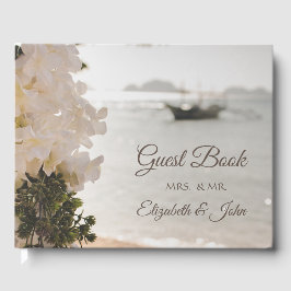 Livro De Visitas Flores de Barco à Vela Casamento na Praia