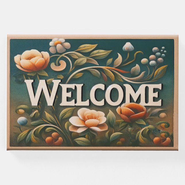 Livro De Visitas Flores de Boas-Vindas (Frente)