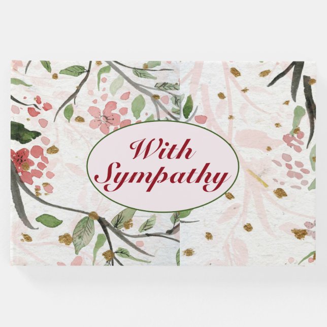 Livro De Visitas Flores de Cereja Japonesas com Simpatia (Frente)