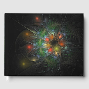 Livro De Visitas Flores de fantasia fractal suaves e tenra