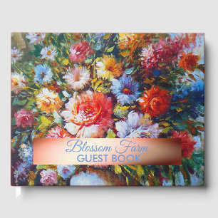 Livro De Visitas Flores De Vintage Floral Bright Country Personaliz