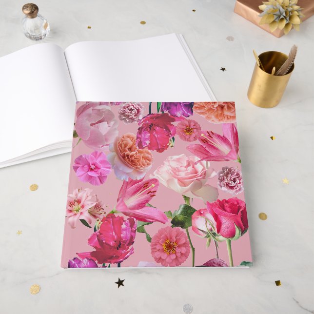 Livro De Visitas Flores lindas (Frente aberta)