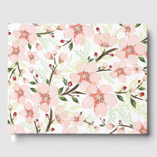 Livro De Visitas Flores rosa (Frente)