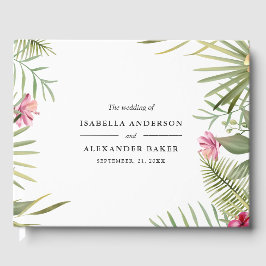 Livro De Visitas Flores rosa e amarela