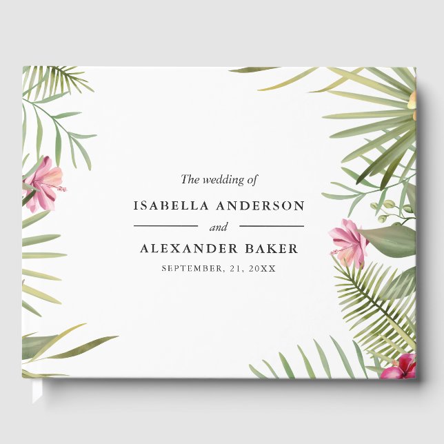 Livro De Visitas Flores rosa e amarela (Frente)