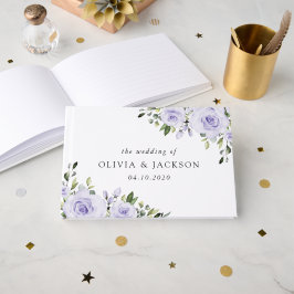 Livro De Visitas Flores Roxas, Flores Lilás, Casamento Floral