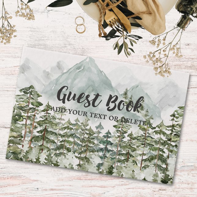 Livro De Visitas Floresta e Natureza das Montanhas (Flat lay Wedding)